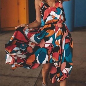 Allison Joy Multicolor V-Neck Dress